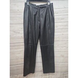 Croft and Barrow Lambskin Leather Pants Women's Size 8 Straight Lined High Waist